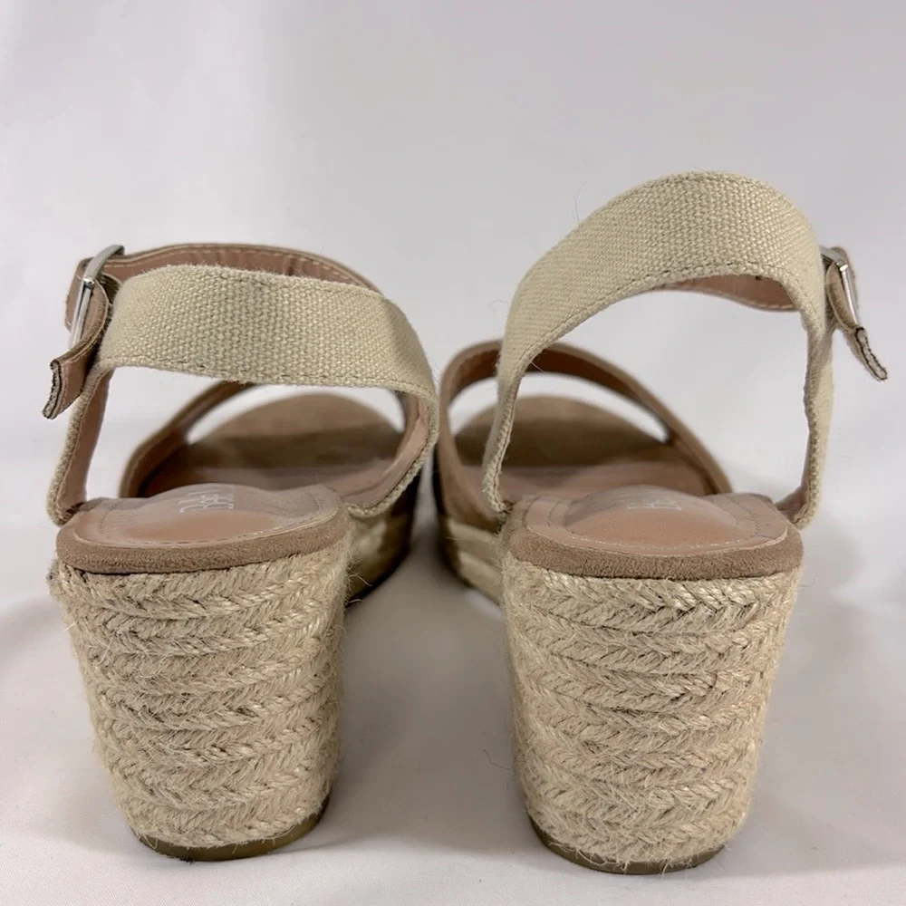 Mayari Tan Wedge Sandals Natural Suede